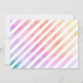 ポプシクルウォーターカラーピンクガール誕生日招待状 招待状 (裏面)