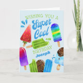 ポプシクルカスタムエージボーイすごいカッコいい誕生日カード カード (正面)