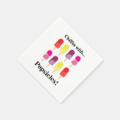 ポプシクルカラフルの夏の誕生日パーティー スタンダードカクテルナプキン (角)