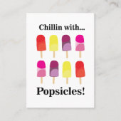 ポプシクルカラフルの夏の食べ物 名刺 (正面)