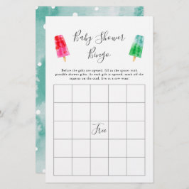 ポプシクルカラフル赤ちゃんシャワービンゴゲーム