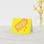 ポプシクルキュートサマー1st誕生日パーティーテーマ カード (黄色い花)