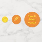 ポプシクルキュートサマー1st誕生日パーティーテーマ コンフェッティ (裏面)