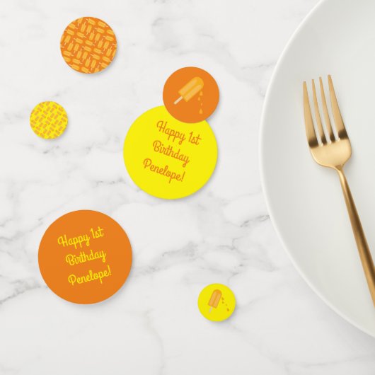 ポプシクルキュートサマー1st誕生日パーティーテーマ コンフェッティ (グループ)