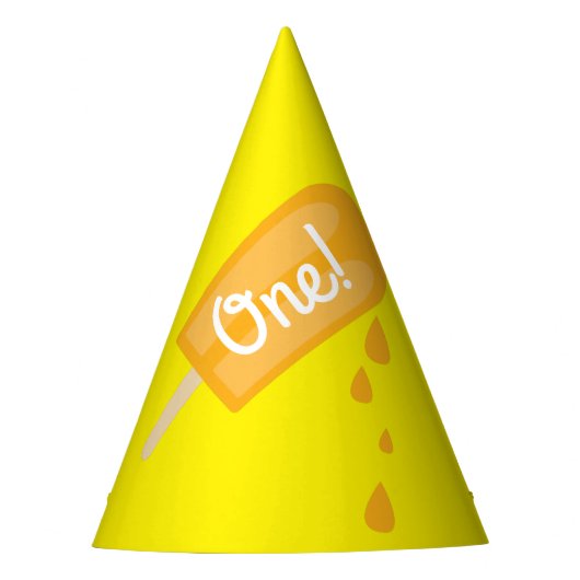 ポプシクルキュートサマー1st誕生日パーティーテーマ パーティーハット (正面)