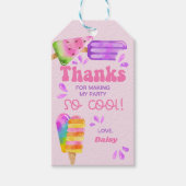 ポプシクルクールパーティーアイスPink Thank You ギフトタグ (正面)