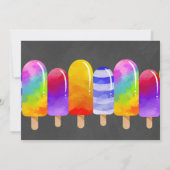 ポプシクルグリッター誕生日サマープールパーティー招待状 招待状 (裏面)