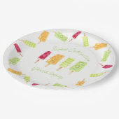 ポプシクルサマーバースデーパーティー ペーパープレート (アングル)