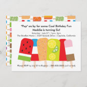 ポプシクルサマーバースデーパーティー 招待状 (正面/裏面)