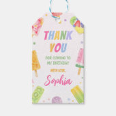 ポプシクルサンキューラベル誕生日ベビーシャワー ギフトタグ (正面)