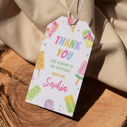 ポプシクルサンキューラベル誕生日ベビーシャワー ギフトタグ