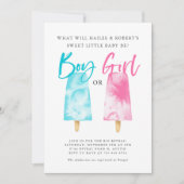 ポプシクルジェンダーの表示パーティー 招待状 (正面)