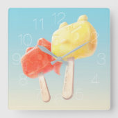 ポプシクルスクエアウォールクロック スクエア壁時計 (正面)