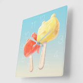 ポプシクルスクエアウォールクロック スクエア壁時計 (傾斜)