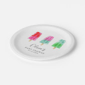 ポプシクルテーマサマーベビーシャワー ペーパープレート (アングル)