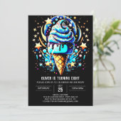 ポプシクルデジタルスイートボーイアイスクリーム誕生日 招待状 (スタンド正面)