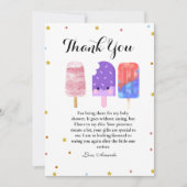 ポプシクルニュートラルベビーシャワーサンキューカード 招待状 (正面)