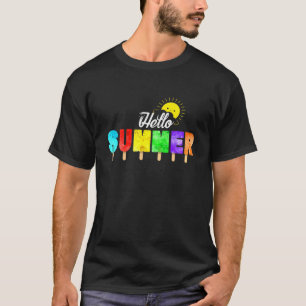ポプシクルハローサマーバケーションアイスクリーム Tシャツ