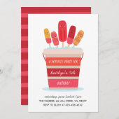 ポプシクルパーティーキッドの誕生日パーティーの招待状 招待状 (正面/裏面)