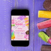 ポプシクルパーティークール二人の女の子2nd誕生日 招待状