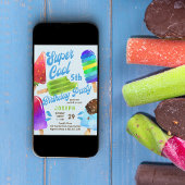 ポプシクルパーティー任意の年齢の少年すごいクール誕生日 招待状