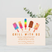 ポプシクルパーティー子供の誕生日パーティー 招待状 (スタンド正面)