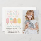 ポプシクルパーティー子供の誕生日招待状 招待状 (正面/裏面)