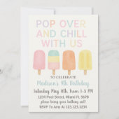 ポプシクルパーティー子供の誕生日招待状 招待状 (正面)