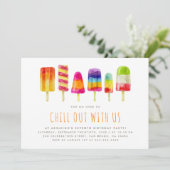 ポプシクルパーティー |子供の誕生日パーティの招待状 招待状 (スタンド正面)