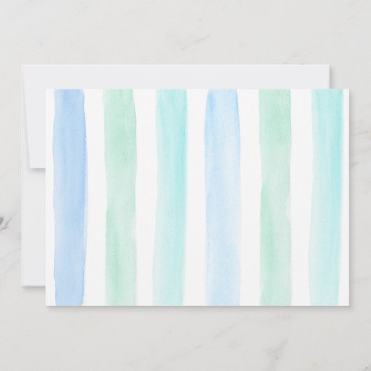 ポプシクルブルーグラデーションチルと私たちの誕生日 招待状 (裏面)