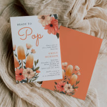 ポプシクルベイビーポップ・アートのシャワー招待状