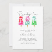 ポプシクルポップ・アートののベビーシャワー準備 招待状 (正面)