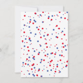 ポプシクルレッド&ブルー愛国7月4日 招待状 (裏面)