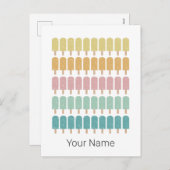 ポプシクルヴィンテージアイスクリームレトロサマーデザイン シーズンポストカード (正面/裏面)