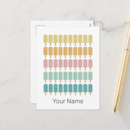 ポプシクルヴィンテージアイスクリームレトロサマーデザイン シーズンポストカード