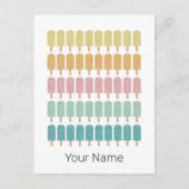 ポプシクルヴィンテージアイスクリームレトロサマーデザイン シーズンポストカード (正面)