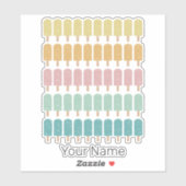 ポプシクルヴィンテージアイスクリームレトロサマーデザイン シール (シート)