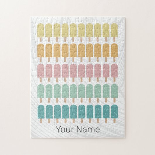 ポプシクルヴィンテージアイスクリームレトロサマーデザイン ジグソーパズル (縦)