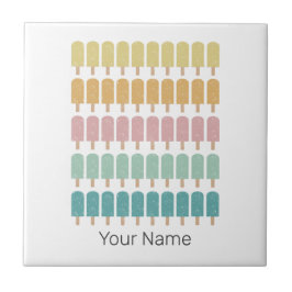 ポプシクルヴィンテージアイスクリームレトロサマーデザイン タイル