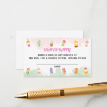 ポプシクル彼女はオムツのラッフルポップ・アートのに準備ができている