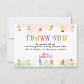 ポプシクル彼女は準備ができていポップ・アートのる サンキューカード (正面)