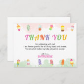 ポプシクル彼女は準備ができていポップ・アートのる サンキューカード (正面/裏面)