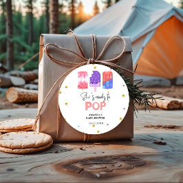 ポプシクル彼女は赤ちゃんポップ・アートのシャワーの準備ができている フェイバータグ