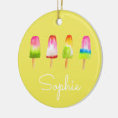 ポプシクル氷ブロック夏の水の色かわいい セラミックオーナメント (左)