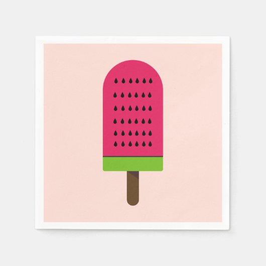 ポプシクル氷塊の女の子の誕生日パーティー スタンダードカクテルナプキン (正面)