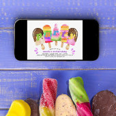 ポプシクル誕生日パーティー任意の年齢の女のカラフル子 招待状