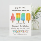 ポプシクル誕生日招待状 子供へ 招待状 (スタンド正面)