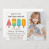 ポプシクル誕生日招待状 子供へ 招待状 (正面/裏面)