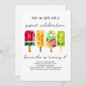 ポプシクル誕生日 招待状 (正面/裏面)