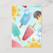 ポプシクル赤ちゃんシャワーおむつラッフル エンクロージャーカード (裏面)